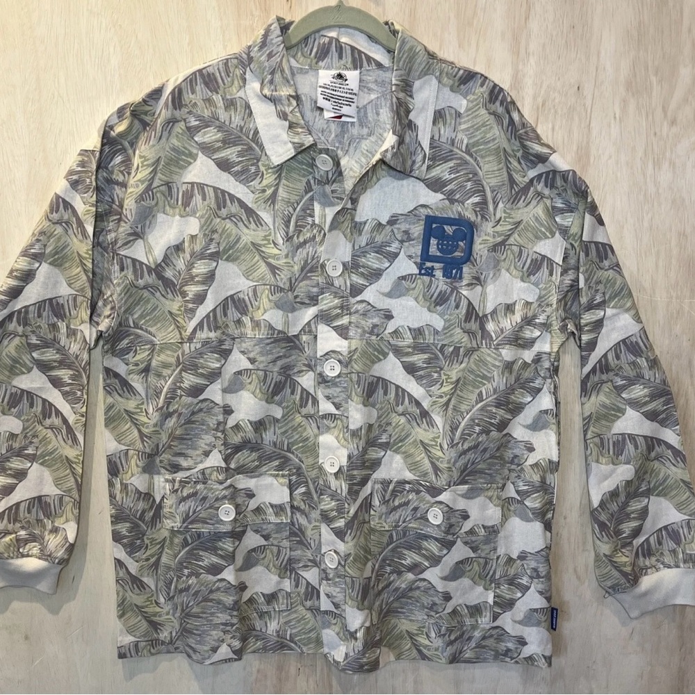 Disneyland Resort Spirit Jersey Shirt Jacket Tropical Palm Button Up Shacket XL